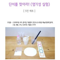 염기성 테스트 화학 실험 과학 키트 5인 화학실험 과학용품