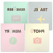 4장의 사진 한눈에 포켓 160 사진앨범 사진첩 기념일 계모임, 그레이