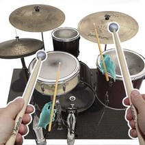 Aerodrums 휴대용 전자 드럼 세트 에어 드럼 스틱 및 페달 패드보다 더 조용한 연습용 드럼 액세서리 작은 테이블372042 L6, 단일상품372042 L6