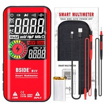 클램프 멀티 미터 디지털 테스터기 누설전류계 bside s10s11 9999 t-rms, s11 레드