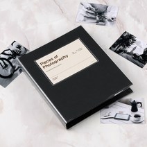 토비 바인더앨범 초음파 포토북 접착식 사진앨범 포토앨범, 25매, 바인더앨범 (블랙)-백지