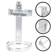 소화기거치대 소화기받침대 벽 차량용 고정소화기 벽걸이 브래킷 홀더 마운트 행거 금속 후크 롤 차량 바, 01 Silver, 1개