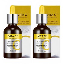 미샤 비타씨플러스 잡티씨 탄력앰플 30ml 비타민C 앰플 1+1, 1set