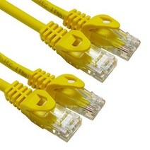 대원티엠티 CAT 5E UTP 랜 케이블 10m DW-UTP5E, 옐로우, 2개입