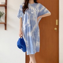[바보사랑] 겟잇미 하도볼 반팔 데일리 루즈핏 물나염 롱원피스[겟잇미]