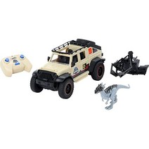 Matchbox 쥬라기 월드 도미니언 Jeep Gladiator RC 차량 6인치 Dra코어x Dinosaur Figure 이동식 원격 제어 자동차
