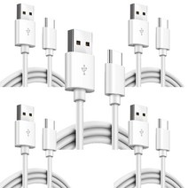 1+4 USB TO C 타입 고속 충전 케이블, 화이트, 2m