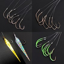 우럭 농어 우럭 침선 어초 야광 어피 생미끼 바늘 외수질 다잡아 채비, 1단채비(3개입)