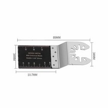 범용 진동 멀티 도구 톱날 전동 공구 액세서리 용 금속 목재 절단 디스크 용, 타자 34mm(1개)