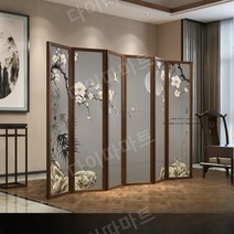 현대식 호텔 병풍 칸막이 고급진 병풍 파티션 인테리어 소품 거실 현대식 병풍, 브라운 A-001