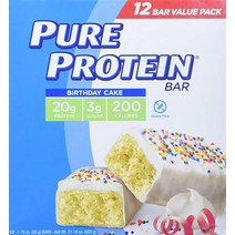 Pure Protein 바 고단백질 에너지 생일 케이크 49.9g 12개 팩, 12 Count (Pack of 1), Chocolate Mint Cookie