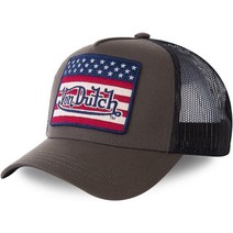 Von Dutch Cap 카키색 깃발 USA Trucker Baseball Flag - Men