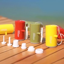 캠핑 여행 에어펌프 생활가전 가전 휴대용펌프 원포켓 미니부니 무선에어펌프&라이트, 레드