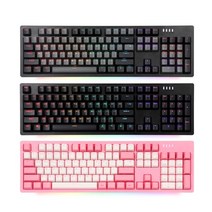 앱코 ABKO AN02 핑크 RGB BAR 축교환 기계식 키보드, 청축