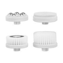 뷰티디바이스Silicone Facial Cleaning Brush Acne Removal Face Massage Skin Care Electric Cleanser Son, 07 4pcs white heads