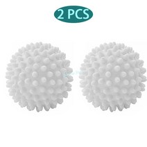 미니건조기 PVC 세탁 건조기 공 재사용 가능한 건조 섬유 유연제 청소 도구 액세서리, [05] White 2pcs