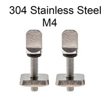 서핑보드 패들보드 장비 세트 스테인레스 서핑 핀 나사 플레이트 보드 롱 채널 슬라이딩 박스 스마트 스크류, M4 304 2 Pieces