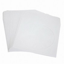 멜로디 CD/DVD용 흰색 종이케이스 (100장) 공디스크, 선택없음