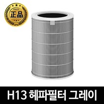 [세마전자 직수입] 샤오미 공기청정기 필터 정품 미에어 PRO 1 2 2S 3H 3C 헤파필터 H13+스토리링크 마스크 스트랩 1개 세트, 그레이필터(M8R-FLH)+M스트랩