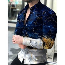 새로운 컬러풀 레오파드 3D 프린트 남성 셔츠 럭셔리 패션 턴 다운 칼라 버튼 캐주얼 긴 소매 탑스 의류