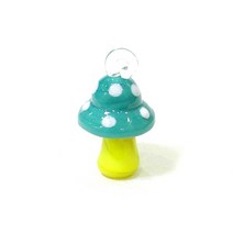 2Pcs 목걸이 팔찌 귀여운 버섯 매력 유리 펜 던 트 Diy 쥬얼리 액세서리 부활절 장식 소품 용품 만들기, 02 라이트 옐로우_01 about 2.8-3cm