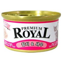 펫스토리 프리미엄 로얄 고양이캔, 참치 + 새우, 12개