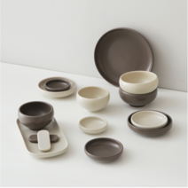 메이 2인/4인/6인 신혼 혼수 그릇 도자기 식기 홈 세트(집들이 선물 한식기 쓰임), 2인 14p, 코코아