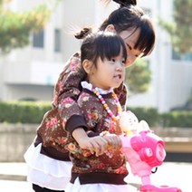 미니쮸리 브라운B로즈 브라운바탕 76인치