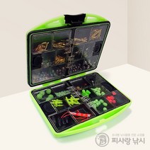 해동 24종 바다소품세트 바다낚시채비 고무 봉돌 바늘 태클박스, 단품, 1개