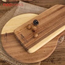 네오홈 보르네오 월넛 통원목 도마 핸들 플레이트/캠핑/나무도마/통나무/플레이트/브런치/커팅보드/플레이팅/우드/인도네시아/수아르나무, 핸들(원형)
