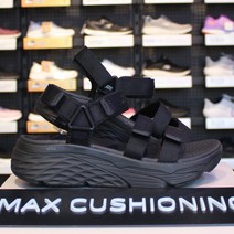 스케쳐스 여성 맥스쿠셔닝 샌들 족저근막염 무지외반증 발편한샌들 최고의 쿠셔닝 오래신어도편한신발 #블랙