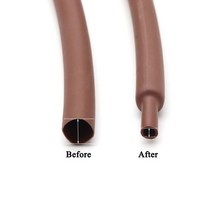 갈색 직경 1 2 3 4 5 6 7 8 9 10 12 14 16 20 25 30 40 50 mm 열 수축 튜브 2:1 폴리올레핀 케이블 슬리브, 01 Brown_01 1mm x 1 Meter