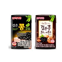 삼육두유 검은콩호두앤아몬드 140ml 24팩+검은콩칼슘 140ml 24팩 혼합구성, 48팩