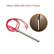 350W 220V Lgniter 뜨거운 막대 나무 펠 렛 난방 튜브 벽난로 그릴 스토브 부품 140/150/170mm M16 * 1.5, 01 140x10mm