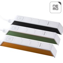 네모탭 3구 4구 5구 멀티탭 멀티콘센트, 블랙, 네모탭 4구 일반형 1.5m