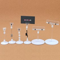 원형가격표꽂이 아크릴가격표 쇼케이스 진열대, 제품선택, 스프링줄+반달집게