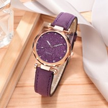 캐주얼 시계 여성 로맨틱 별이 빛나는 하늘 시계 팔찌 가죽 라인석 디자이너 여성 시계 simple dress gfit montre femme