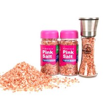 핑크솔트 히말라야 핑크소금 선물세트 400g x 2개입+그라인더 집들이선물 돐잔치선물 회갑연선물 답례품, 2개, 400ml