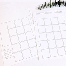 6공 다이어리 먼슬리 속지 Ver.4 A5 (총60page)