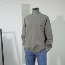 리버클래시 오버핏 티셔츠 사이드 슬릿 배색 스웻셔츠 카키그레이 LIW41909KH