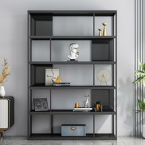 상패진열장 거실 상패진열대 거실 상장진열장 화이트 원목, 블랙+블랙 프레임 80x30x178cm