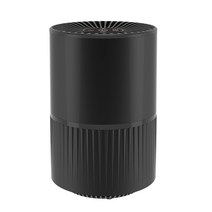 가정용 공기 청정기 True HEPA Filters 소형 데스크탑 정수기 여과 2 밝기 야간 조명, 블랙