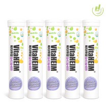 비타하임 발포 비타민 칼슘+마그네슘+비타민D 15정, 비타민 15정 X 5개