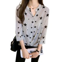 별이총총 차이나카라 블라우스