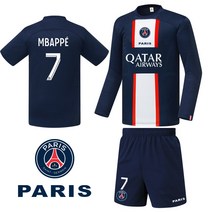 22-23 파리 생제르망 PSG 홈 유니폼 세트 유아 아동 성인 마킹무료 축구 단체 반티