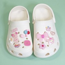 신발 악세서리 2022 새로운 1 세트 crocs 빛나는 나비 곰 매력 디자이너 귀여운, c2-12pcs