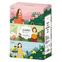한예지 캐릭터 천연펄프 미용티슈 200매 3입 1팩, 기타