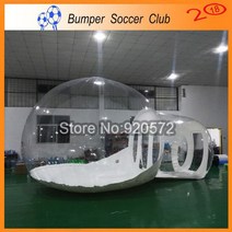 투명 텐트 몽골 천막 비닐 방수 야외 바람막이 버블 롯지 풍선 야외 에어 로그 캐빈 하우스 캠핑 투명 이글, 직경 4m, 01 WHITE_02 4M Dia