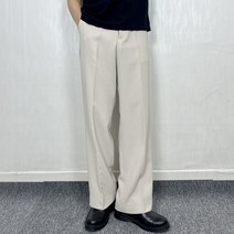 통넓은바지 남자백바지 남자흰바지 세미와이드슬랙스 통큰바지