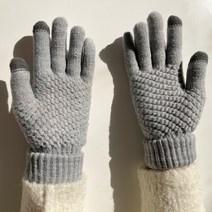 마켓메이트 3장 스마트폰 터치 니트 털 장갑 겨울 기모 남녀공용 글러브